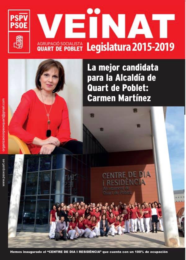 La mejor candidata para la Alcaldía de Quart de Poblet: Carmen Martínez