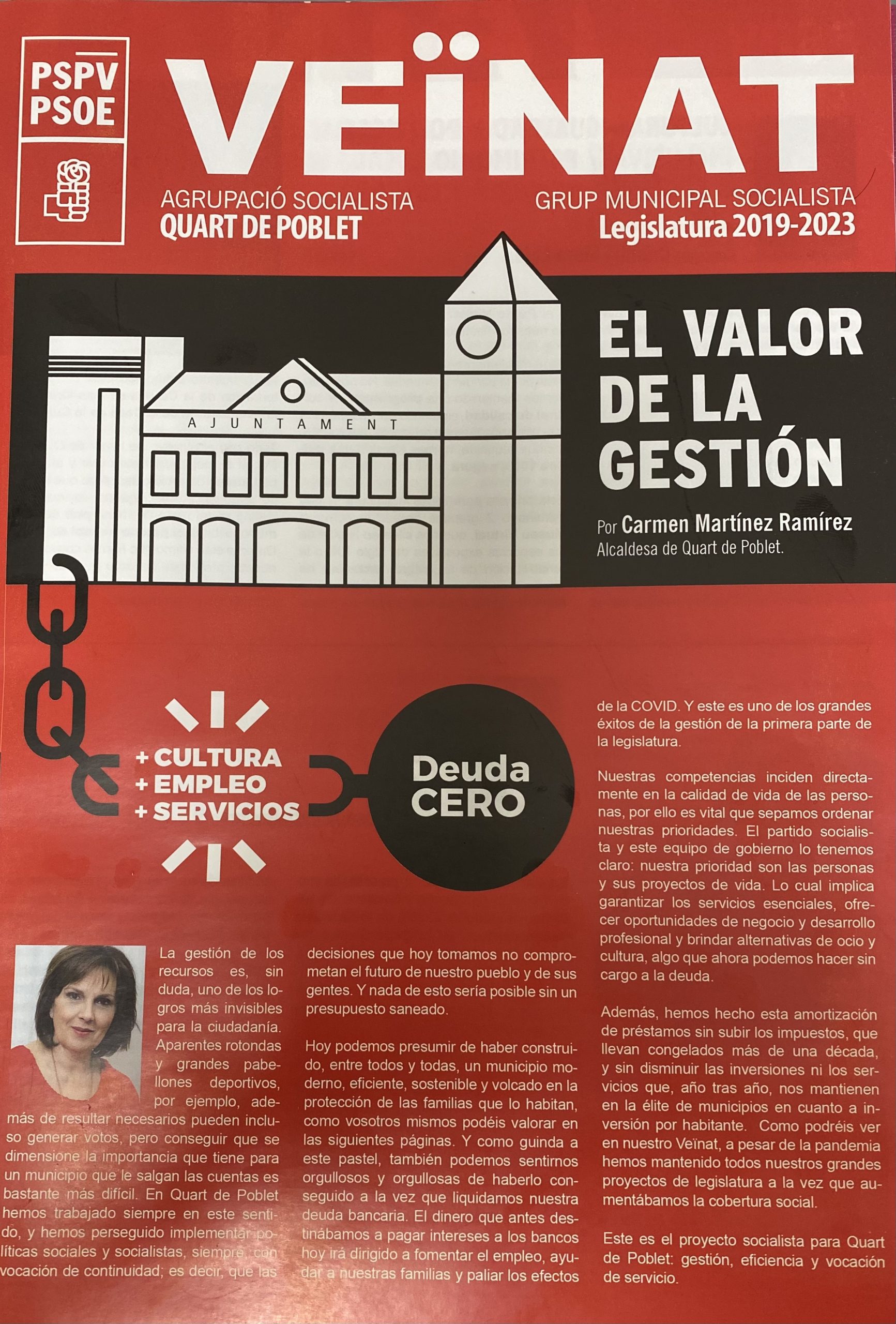 VEÏNAT: LEGISLATURA 2019-2023               EL VALOR DE LA GESTIÓN